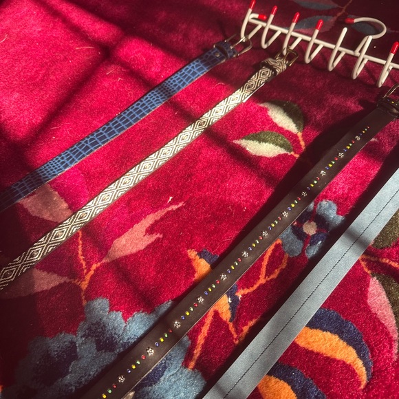 Embellished Black Leather Belt - Picture 5 of 7